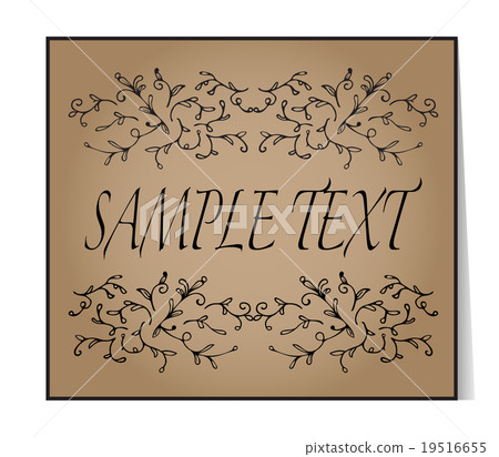 Elegant text frame. Floral hand drawn vignettes. - Stock Illustration ...