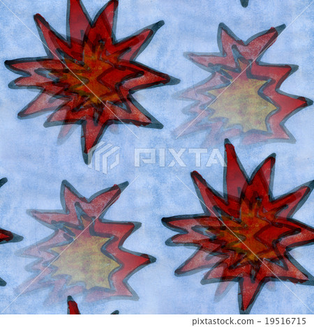red blue flowers ornament seamless texture - Stock Illustration ...