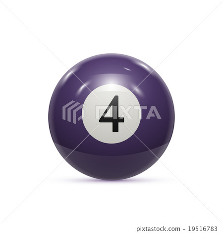 Billiard four ball isolated on a white background 19516783