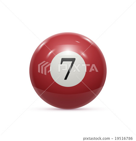 Billiard seven ball isolated on a white background 19516786