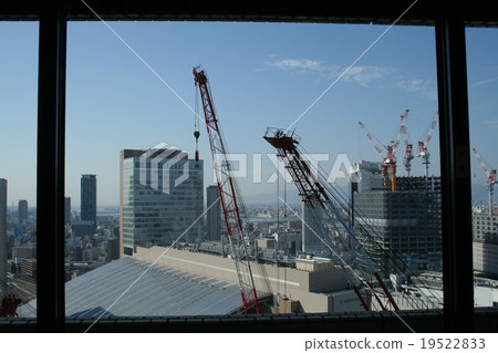 Osaka Station City & Grand Front Osaka under construction. Building construction 19522833