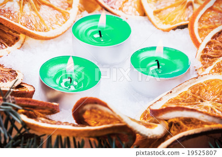 dried oranges and candles dried oranges and candles 19525807