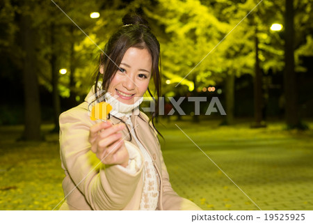 銀杏燈和一位年輕女士 銀杏燈和一位年輕女士 19525925