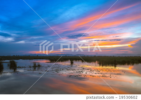 Beautiful sunset at Khao Sam Roi Yod National Park 19530602