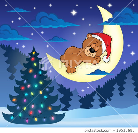 Christmas sleeping bear theme image 1 19533693