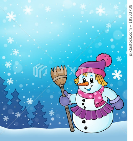Winter snowwoman topic image 5 19533739