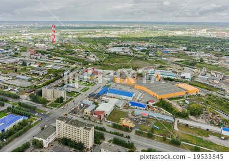 Aerial view of industrial area of Tyumen. Russia 19533845