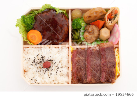 Ideal for web printing! Grilled meat hamburger bag lunch Ideal for web printing! Grilled meat hamburger bag lunch 19534666
