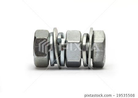 fasteners on the white background 19535508