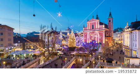 Ljubljana in Christmas time, Slovenia. Ljubljana in Christmas time, Slovenia. 19535872