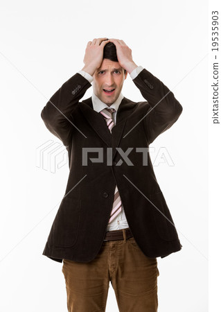 Young manager in panic. Young manager in panic. 19535903