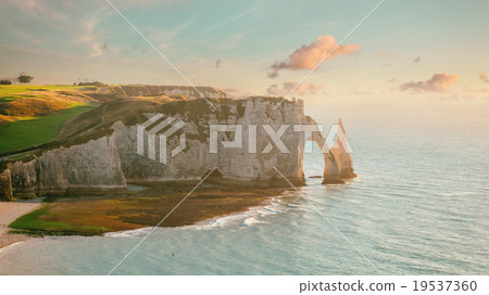 famouse Etretat arch rock, France 19537360