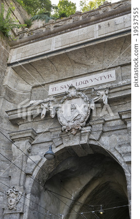 Historic tunnel gate in Salzburg, Austria Historic tunnel gate in Salzburg, Austria 19537555