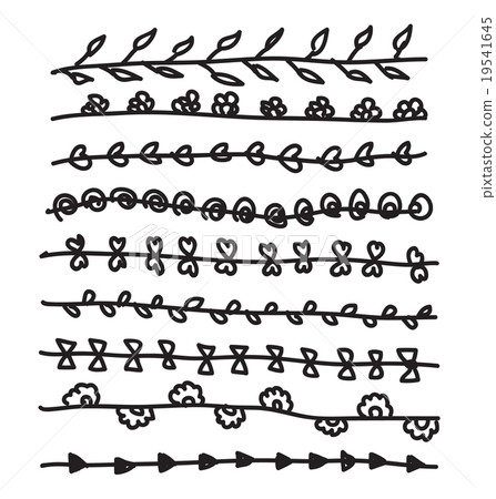 Hand drawn line border - Stock Illustration [19541645] - PIXTA