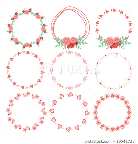 Flower frame collection - Stock Illustration [19541723] - PIXTA