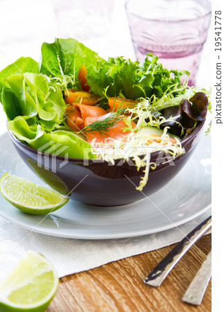 Smoked salmon salad Smoked salmon salad 19541778