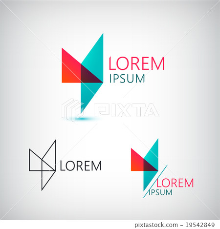 Vector abstract geometric triangle logo 19542849