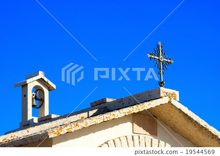 Stone Roof of a Small Church - Italy 19544569