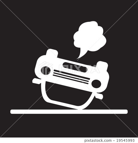 car auto accident icon 19545993