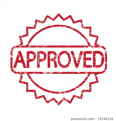 stamp approved with red text stamp approved with red text 19546236