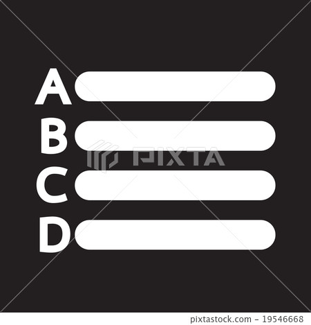 Text Letter List Icon - Stock Illustration [19546668] - PIXTA