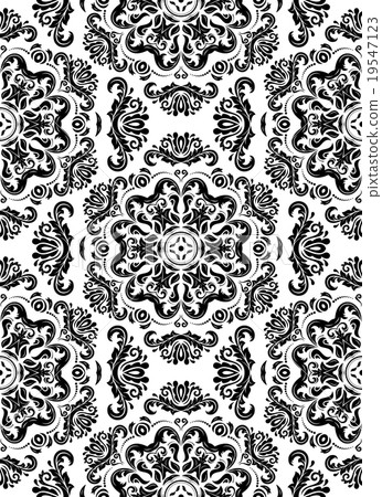 Seamless Vector Black and White Background - Stock Illustration ...