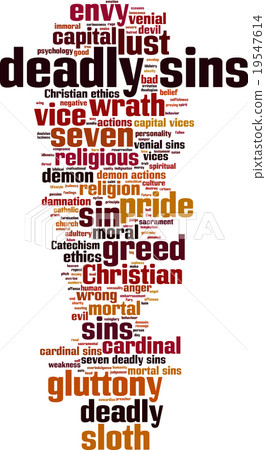 Deadly sins word cloud 19547614