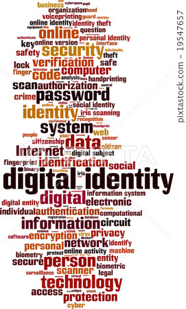 Digital identity word cloud 19547657