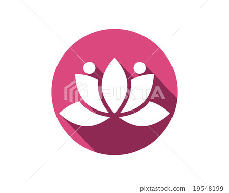 Stylized lotus flower icon vector Stylized lotus flower icon vector 19548199