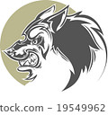 evil wolf patterned  19549962