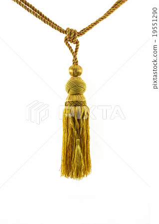 Yellow curtain tassel interior decoration. Yellow curtain tassel interior decoration. 19551290