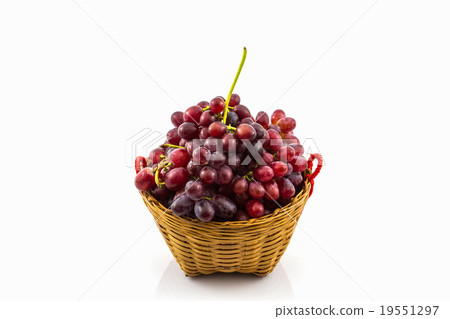 Fresh Red Grape in basket . 19551297