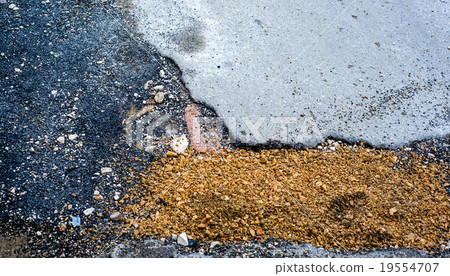 paved road in a city  19554707