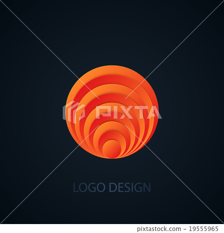 Vector illustration of abstract circle logo - Stock Illustration ...