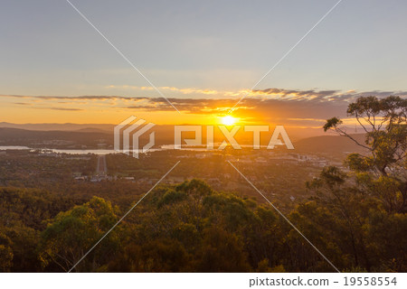 Sunset Over Canberra City, Australia Sunset Over Canberra City, Australia 19558554