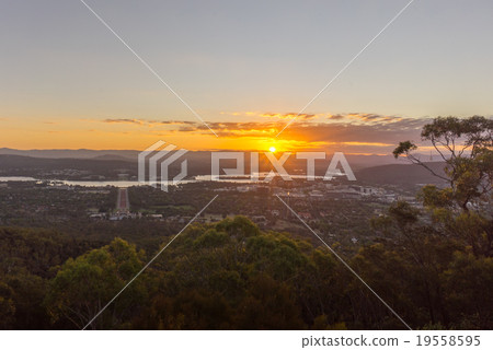 Sunset Over Canberra City, Australia Sunset Over Canberra City, Australia 19558595