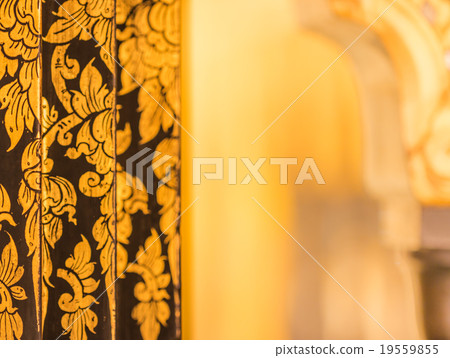 The Thai Art on the pillar  19559855