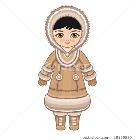 The girl in Chukcha dress. Historical clothes. 19559880