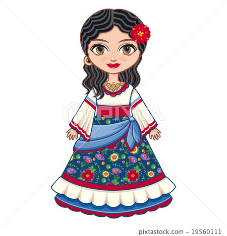 The girl in Gypsy dress. 19560111