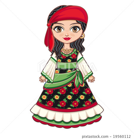 The girl in Gypsy dress. 19560112