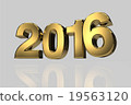 3D 2016 new year gold 19563120
