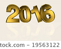 3D 2016 new year gold 19563122