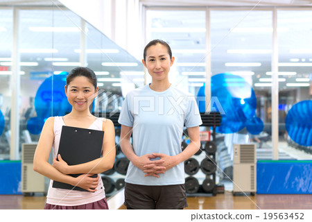 Sports club female yoga instructor Sports club female yoga instructor 19563452