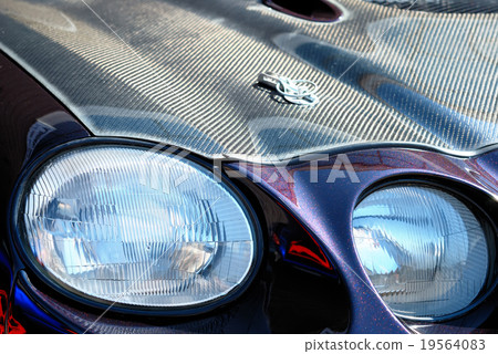 Forward headlight of the racing car 19564083
