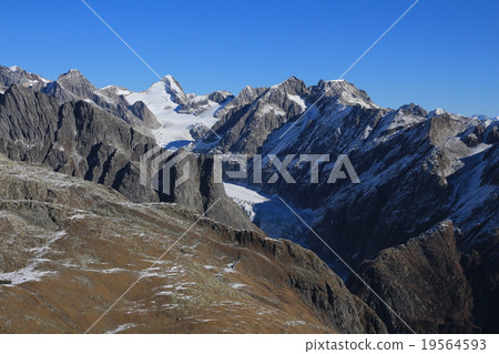 Fiescherhorn and Fiescher Glacier Fiescherhorn and Fiescher Glacier 19564593