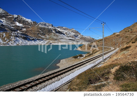Scenery on the Bernina mountain pass Scenery on the Bernina mountain pass 19564730