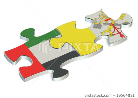 Vatican and United Arab Emirates puzzles flags Vatican and United Arab Emirates puzzles flags 19564851