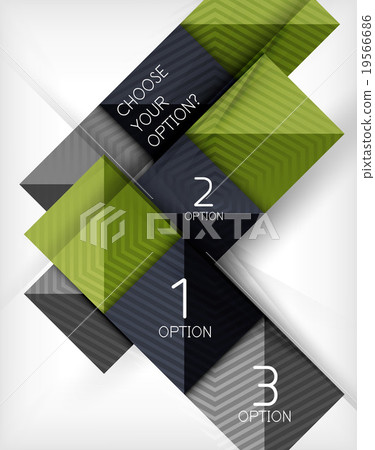 Paper style design templates, square abstract 19566686