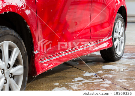 car wash with soap, car cleaning service 19569326