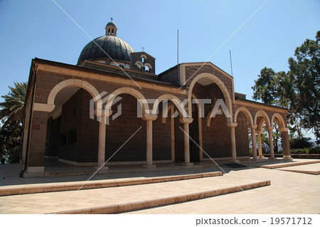 Church of Beatitudes on Mount of Beatitudes,Israel 19571712